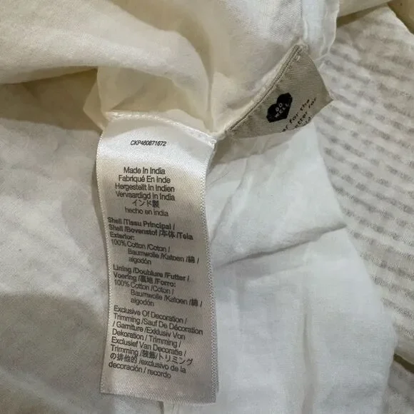 Madewell Petite Lucie Smocked Tiered Midi Dress size Medium - Picture 9 of 11